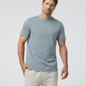 Short Sleeve Ponto Performance Tee Dusty Blue Heather