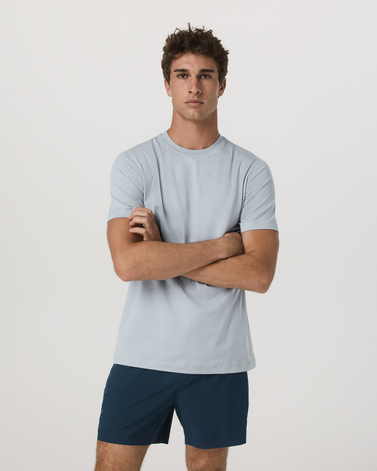 Short Sleeve Ponto Performance Tee Harbor Grey Heather - Image 5