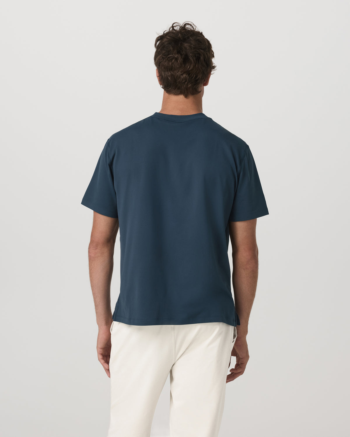 Short Sleeve Ponto Pocket Tee - Relaxed Fit Ocean Blue - Image 3