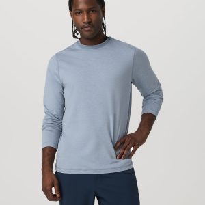 Long Sleeve Ponto Performance Tee Blue Dusk Heather