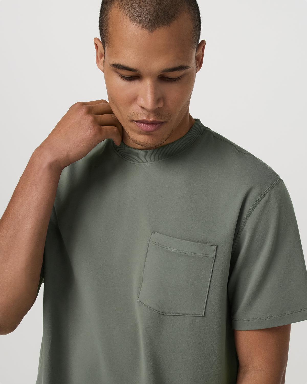 Short Sleeve Ponto Pocket Tee - Relaxed Fit Light Oregano