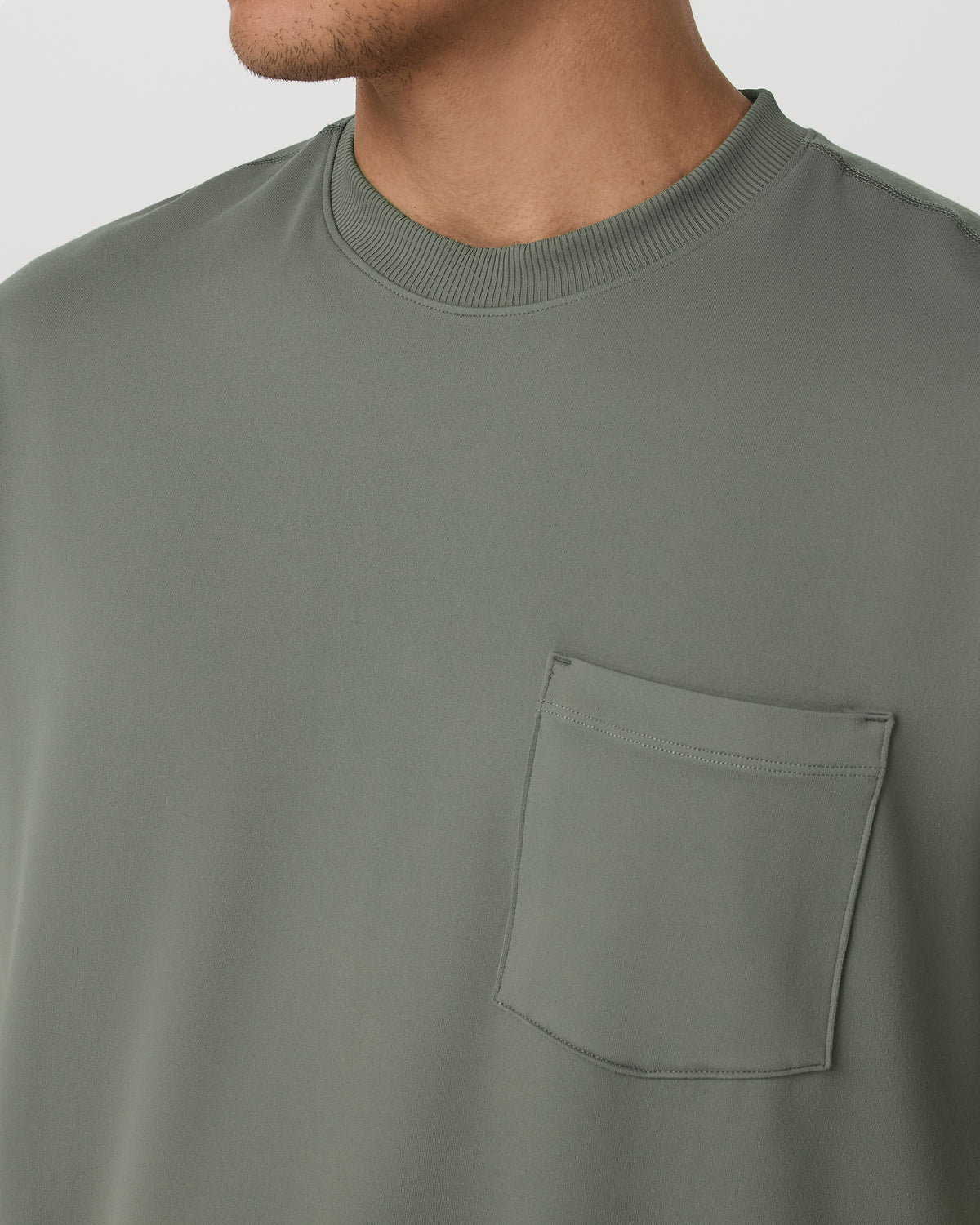 Short Sleeve Ponto Pocket Tee - Relaxed Fit Light Oregano - Image 5
