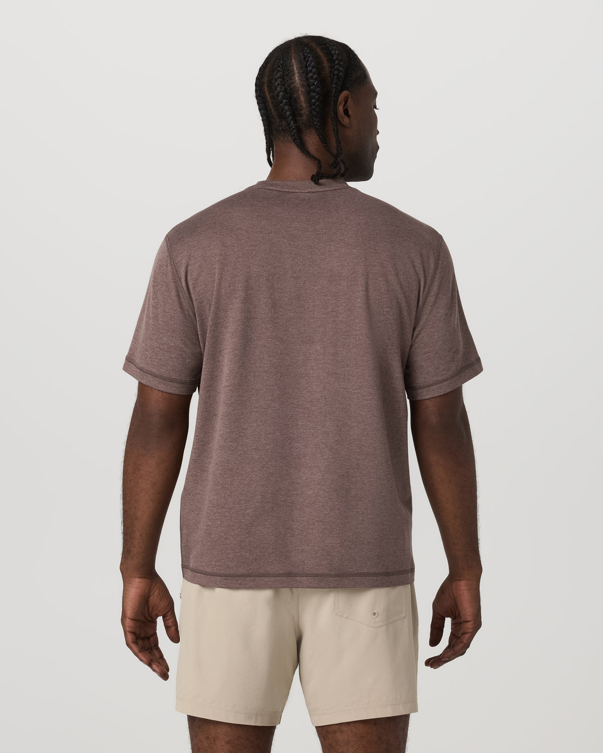 Short Sleeve Ponto Tee - Relaxed Fit Elm Heather - Image 3