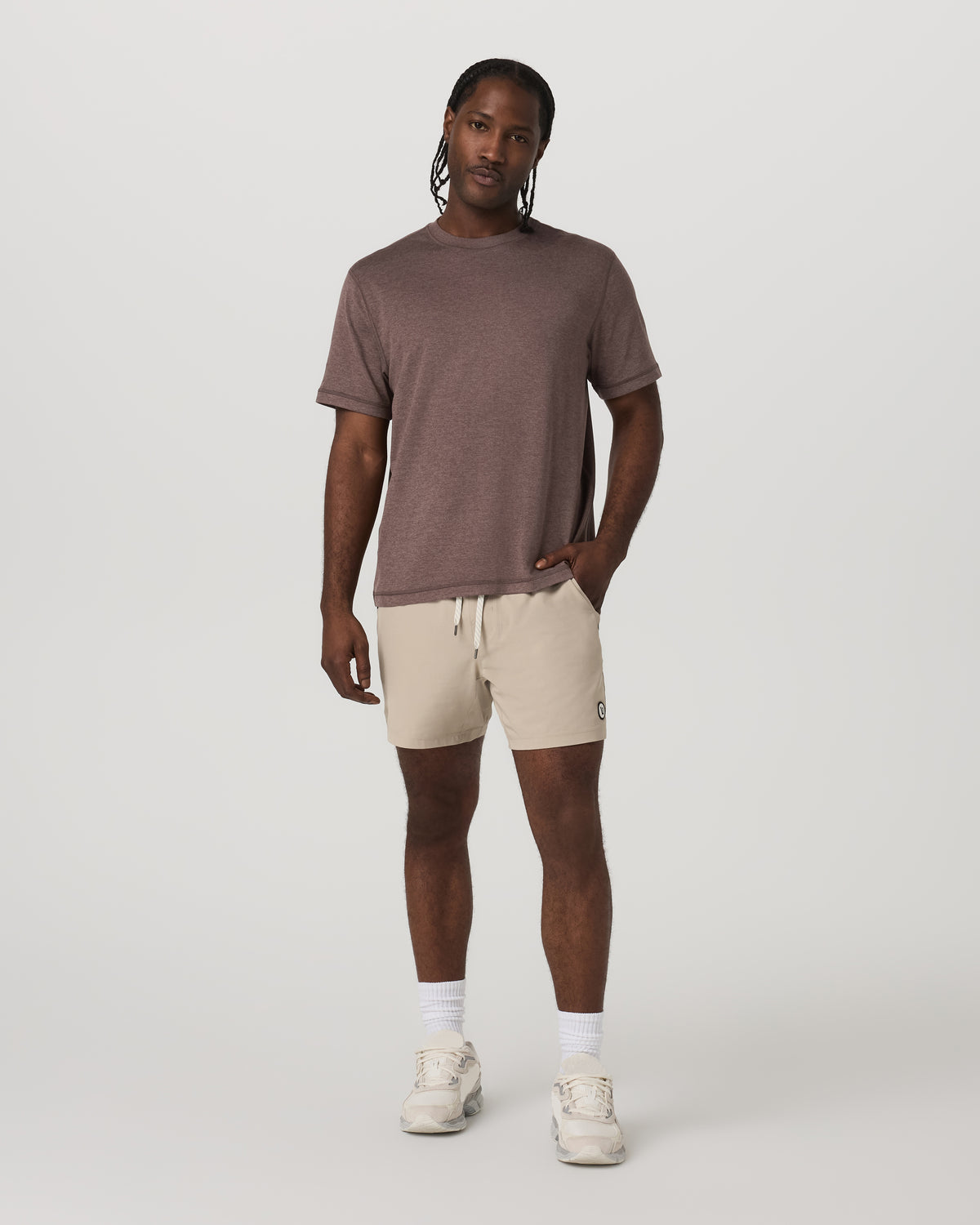 Short Sleeve Ponto Tee - Relaxed Fit Elm Heather - Image 4