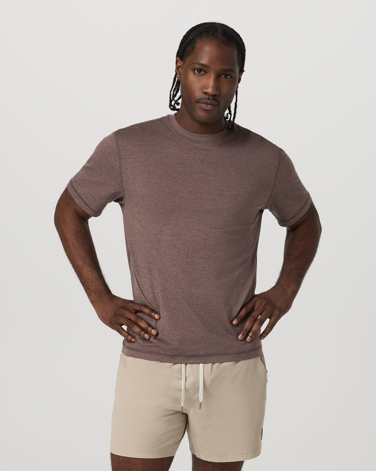 Short Sleeve Ponto Tee - Relaxed Fit Elm Heather - Image 5
