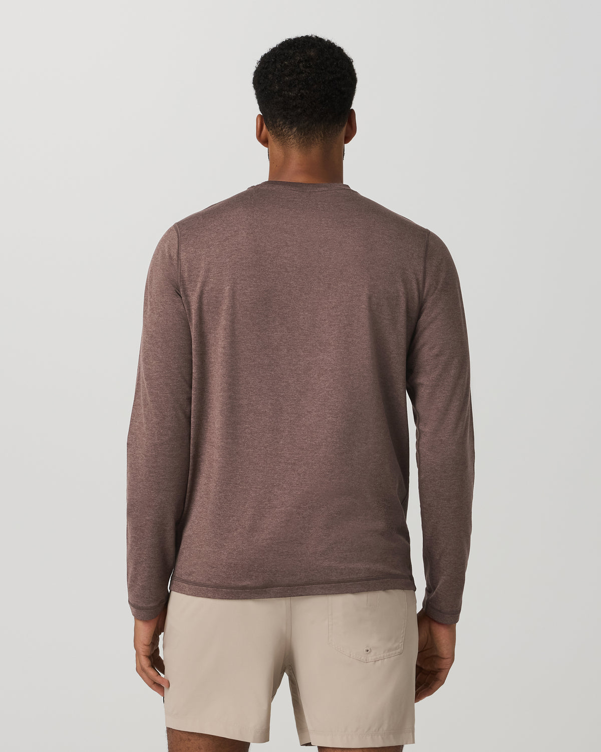 Men's Long Sleeve Ponto Performance Tee Elm Heather - Image 3