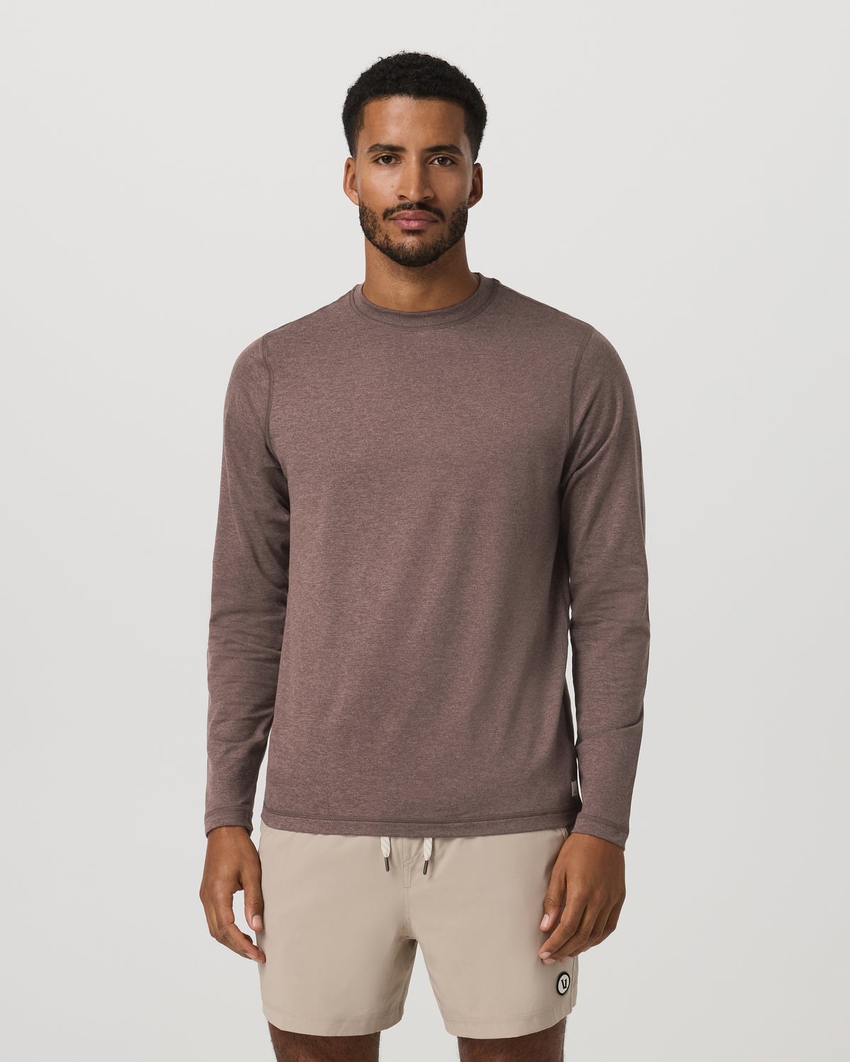 Men's Long Sleeve Ponto Performance Tee Elm Heather - Image 5