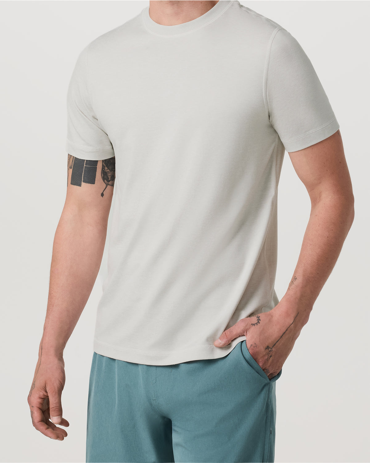 Men's Short Sleeve Ponto Performance Tee Salt Heather - Image 5