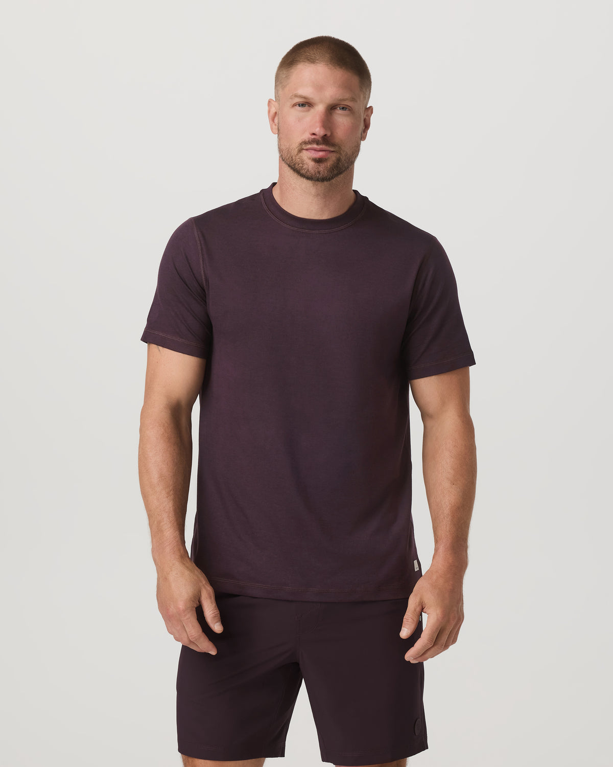 Men's Short Sleeve Ponto Performance Tee Raisin Heather - Image 2