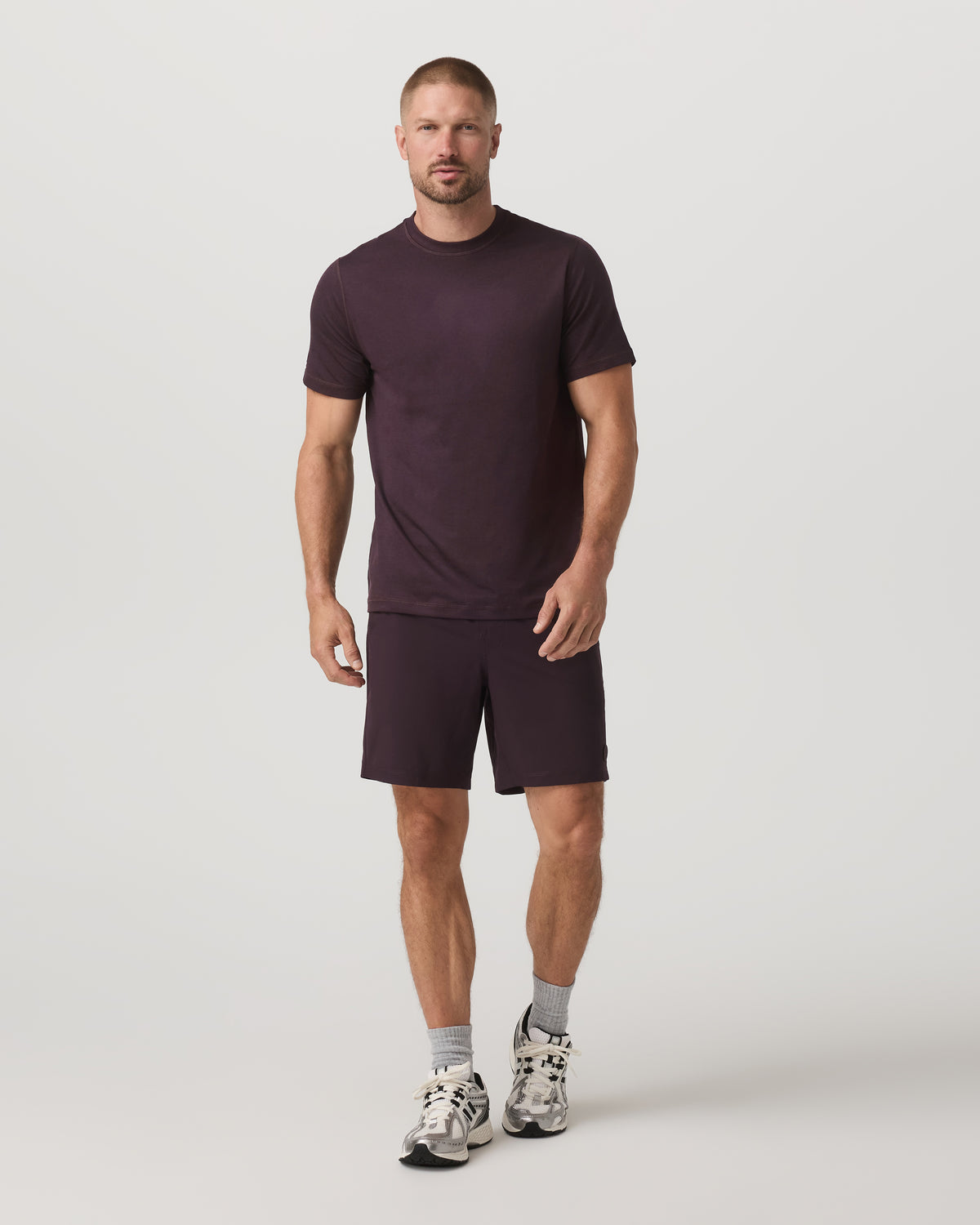 Men's Short Sleeve Ponto Performance Tee Raisin Heather - Image 4