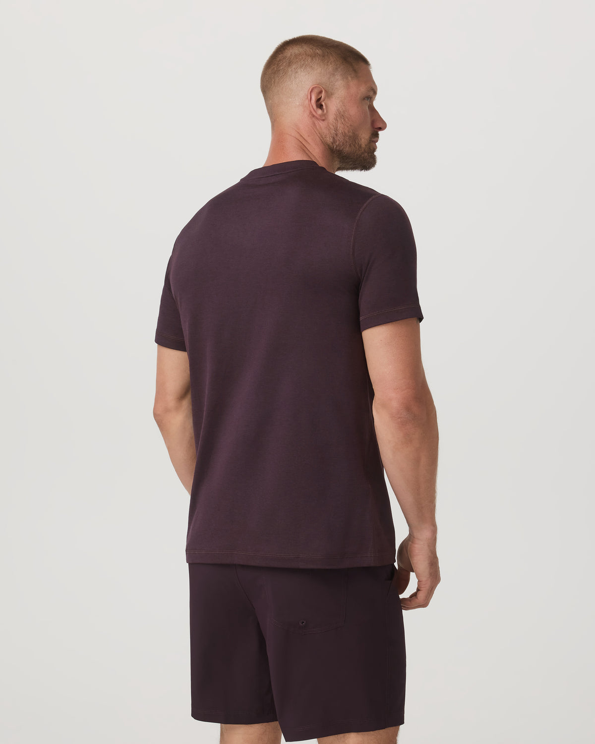 Men's Short Sleeve Ponto Performance Tee Raisin Heather - Image 5