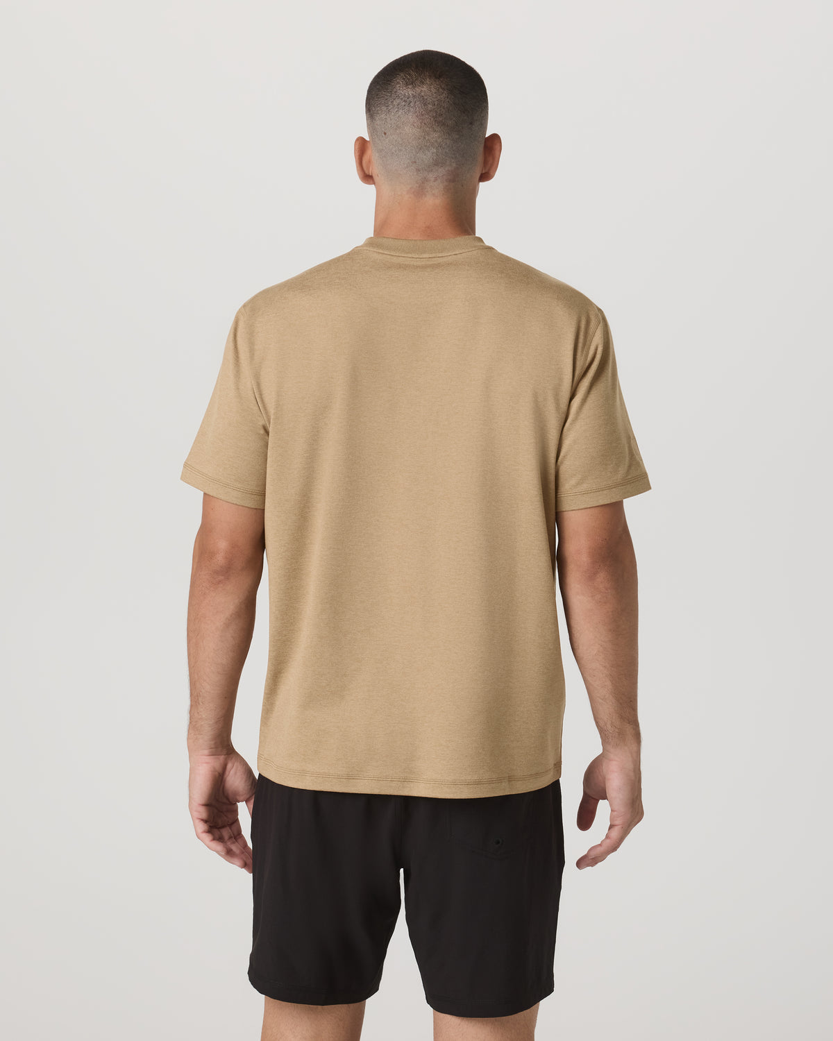 Men's Short Sleeve Ponto Tee - Relaxed Sungold Heather - Image 3