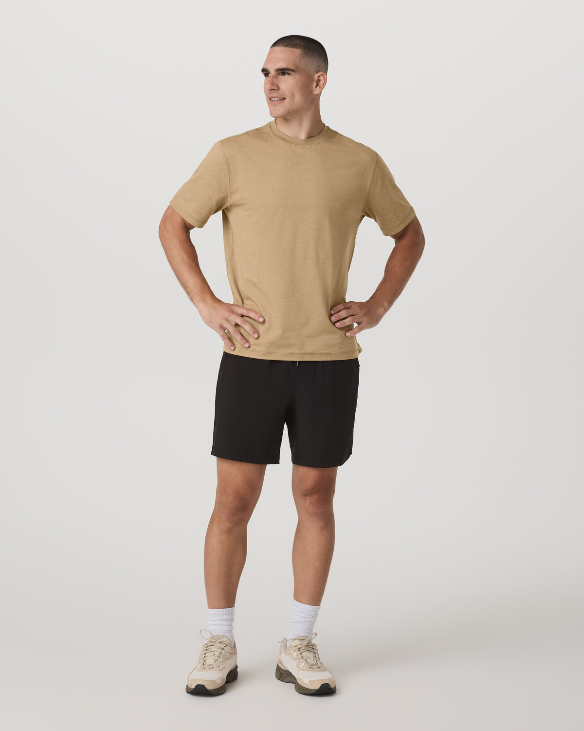 Men's Short Sleeve Ponto Tee - Relaxed Sungold Heather - Image 4