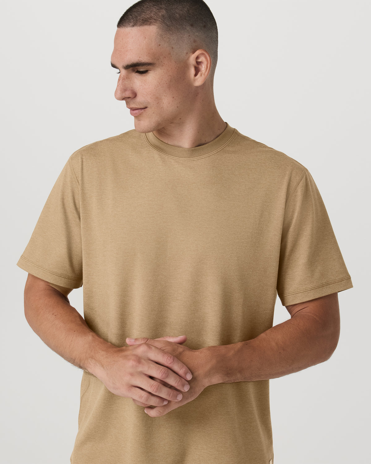 Men's Short Sleeve Ponto Tee - Relaxed Sungold Heather - Image 5