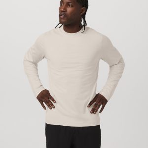 Men's Long Sleeve Ponto Performance Tee Oatmeal Heather