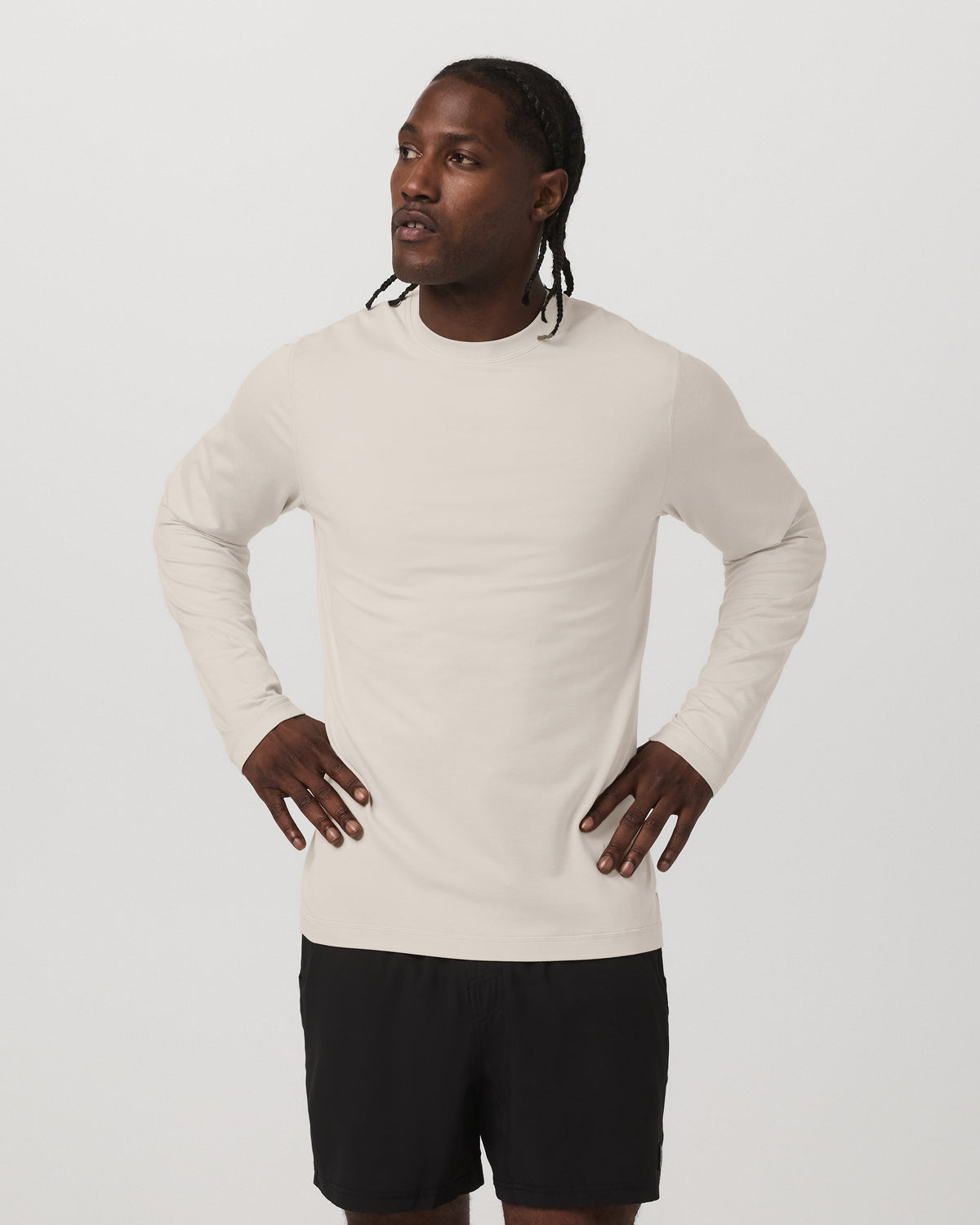 Men's Long Sleeve Ponto Performance Tee Oatmeal Heather
