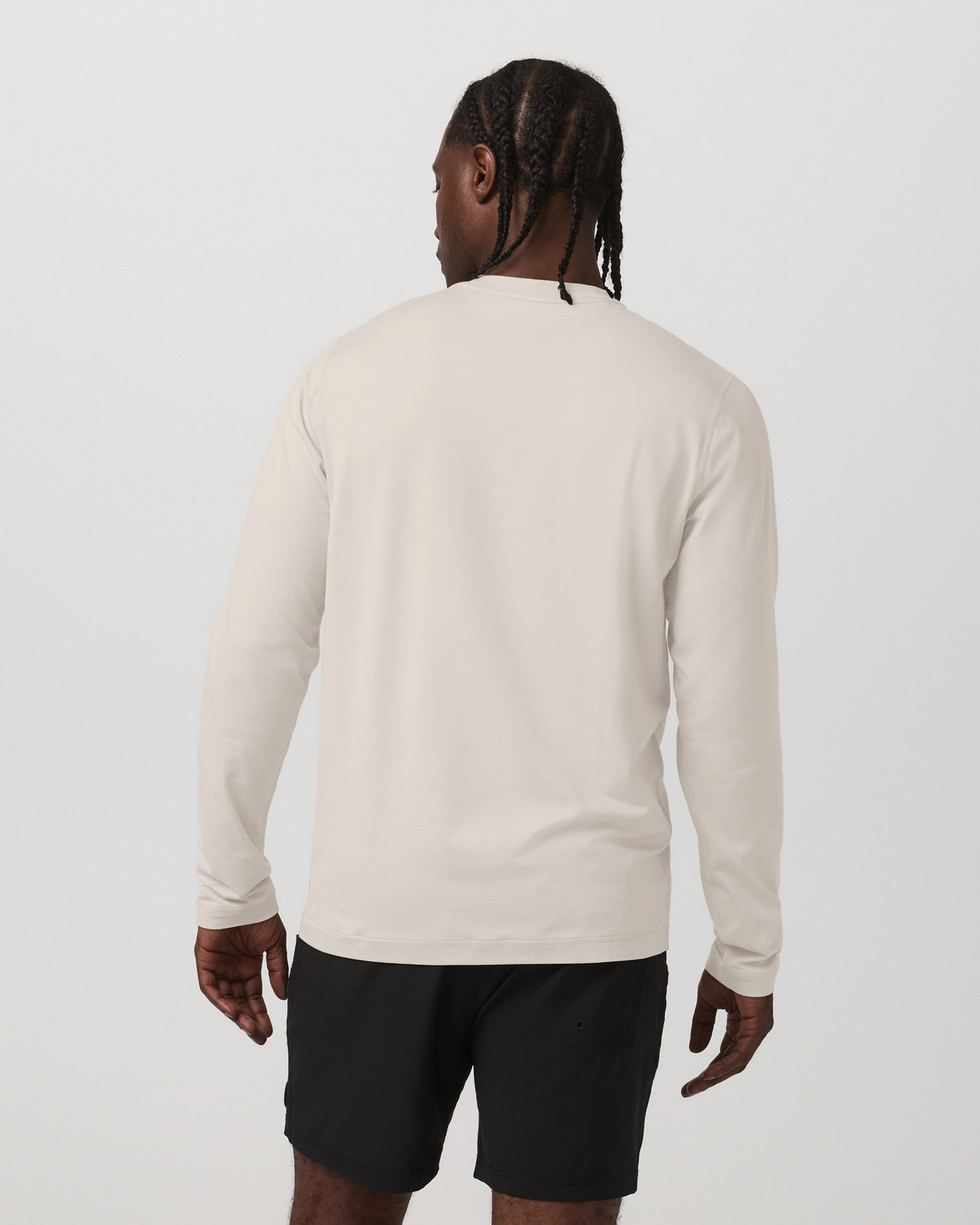 Men's Long Sleeve Ponto Performance Tee Oatmeal Heather - Image 3