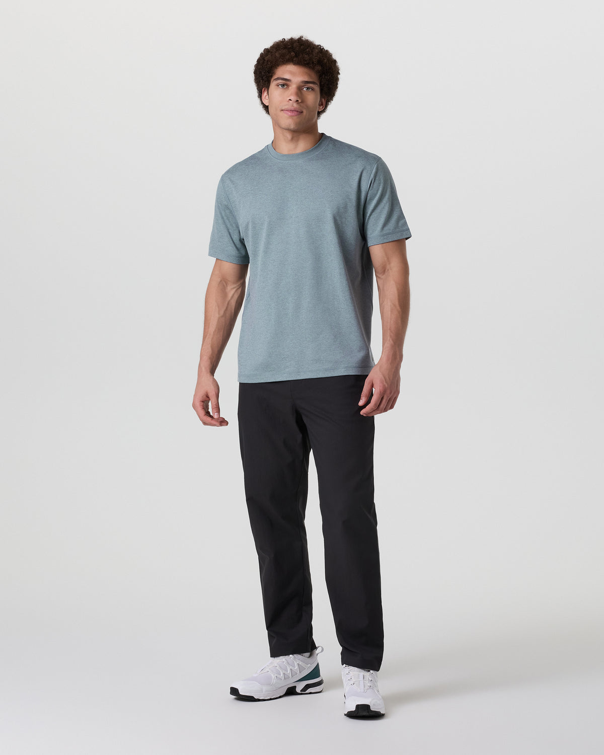Short Sleeve Ponto Tee - Relaxed Fit Dusty Blue Heather - Image 5