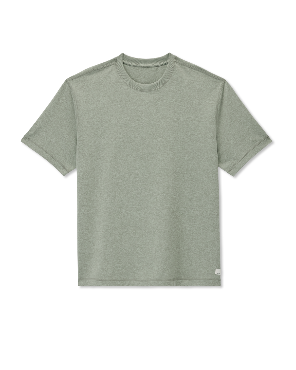 Short Sleeve Ponto Tee - Relaxed Fit Agave Green Heather - Image 4