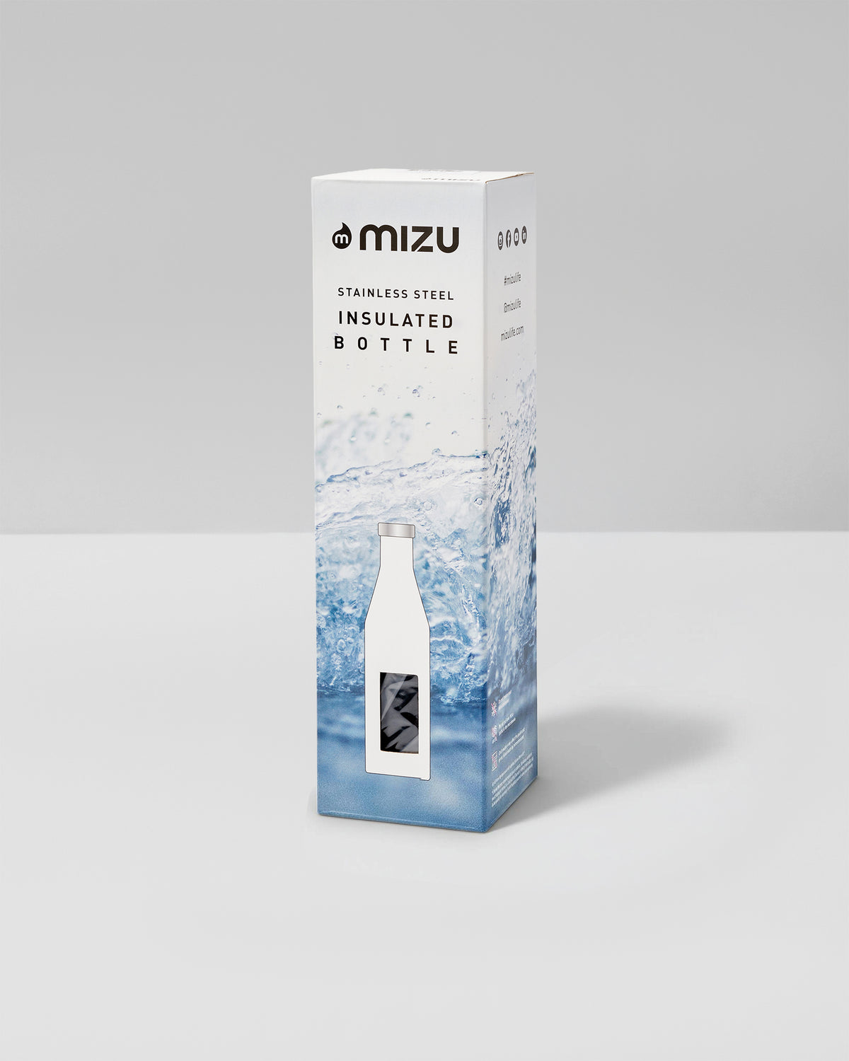 S6 Wordmark Mizu Water Bottle Black Insulated Bottle - Image 2