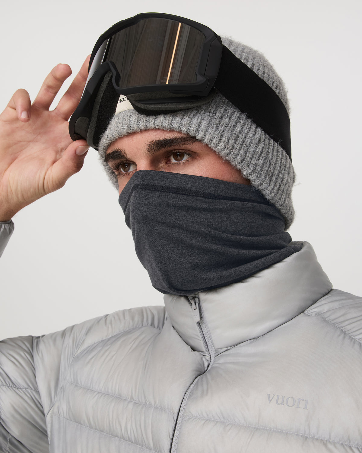 DreamKnit Neck Gaiter Charcoal Heather Gaiter - Image 3