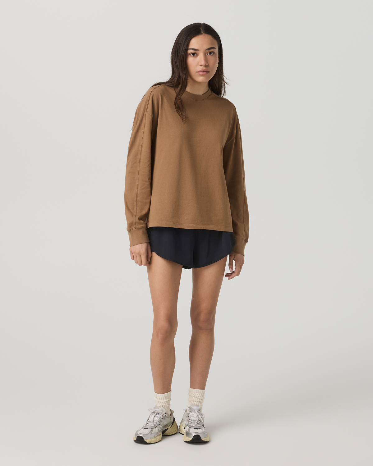 Long Sleeve Heavyweight Cotton Tee Women's Acorn Shirt - Image 2