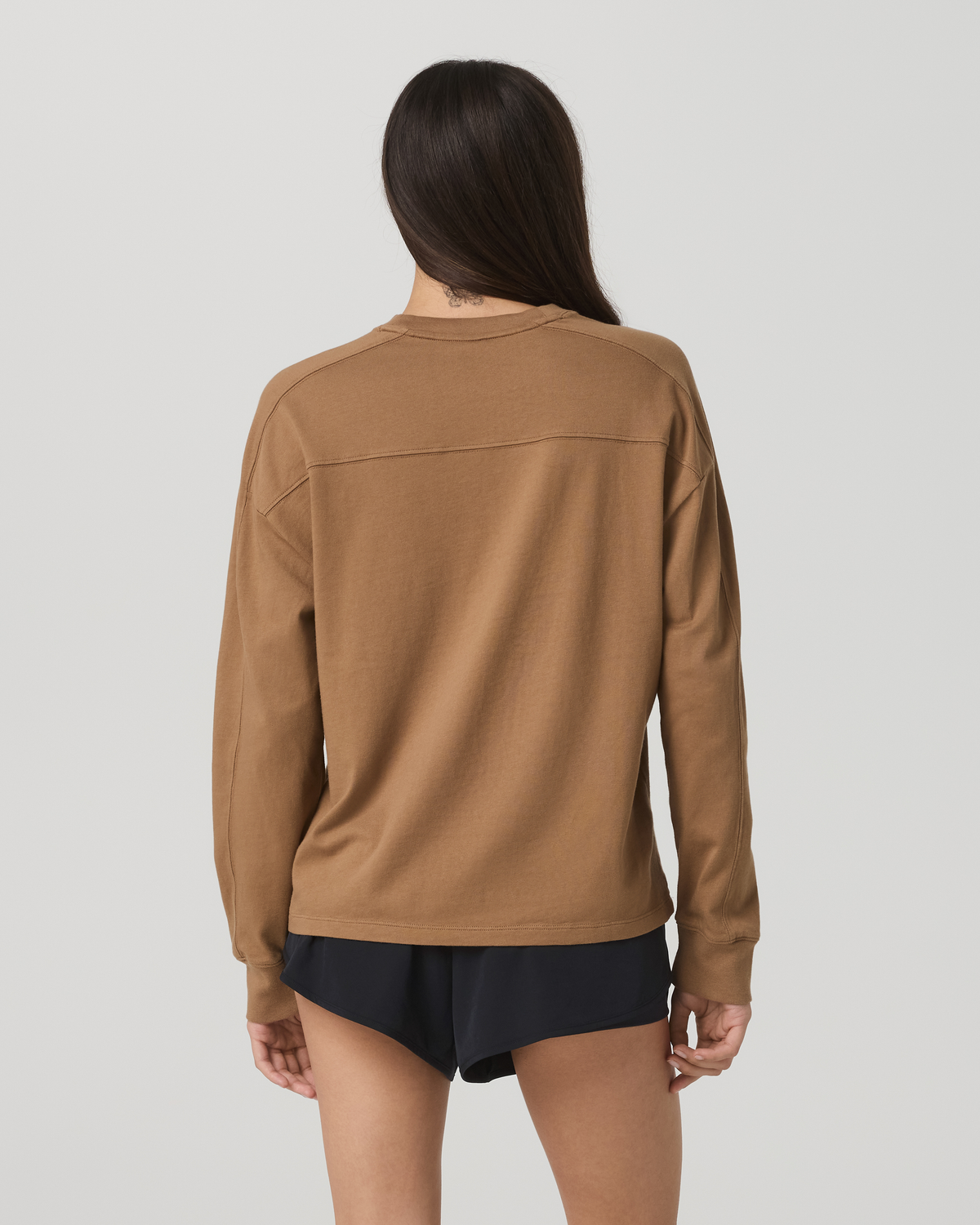 Long Sleeve Heavyweight Cotton Tee Women's Acorn Shirt - Image 3