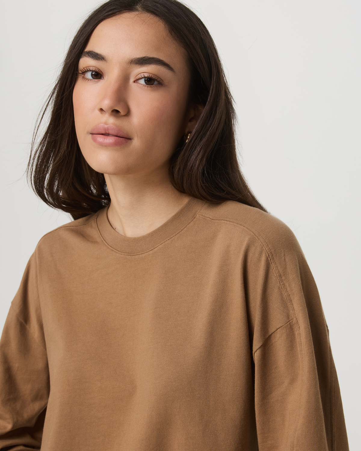 Long Sleeve Heavyweight Cotton Tee Women's Acorn Shirt - Image 4