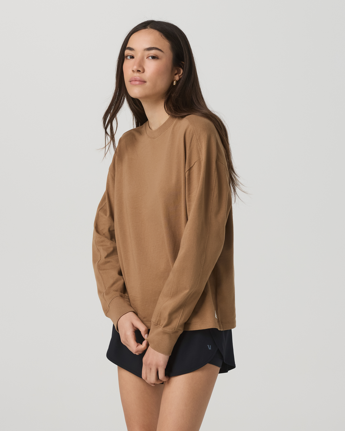 Long Sleeve Heavyweight Cotton Tee Women's Acorn Shirt - Image 5