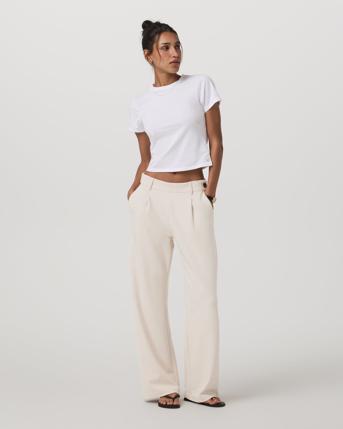 Maven Wideleg Pant Women's Bone Wideleg Pants - Image 2